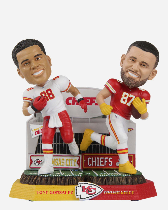 Tony Gonzalez & Travis Kelce Kansas City Chiefs Then And Now Bobblehead FOCO - FOCO.com