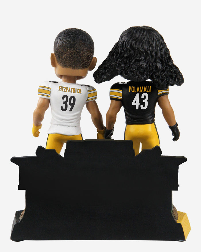 Troy Polamalu & Minkah Fitzpatrick Pittsburgh Steelers Then And Now Bobblehead FOCO - FOCO.com