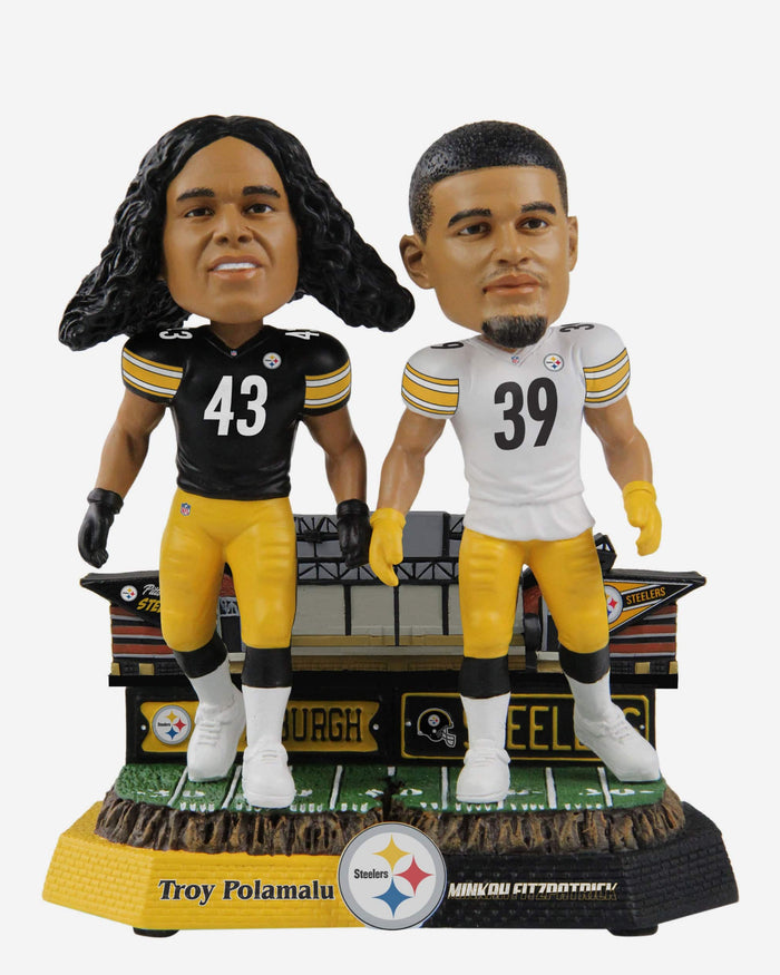 Troy Polamalu & Minkah Fitzpatrick Pittsburgh Steelers Then And Now Bobblehead FOCO - FOCO.com