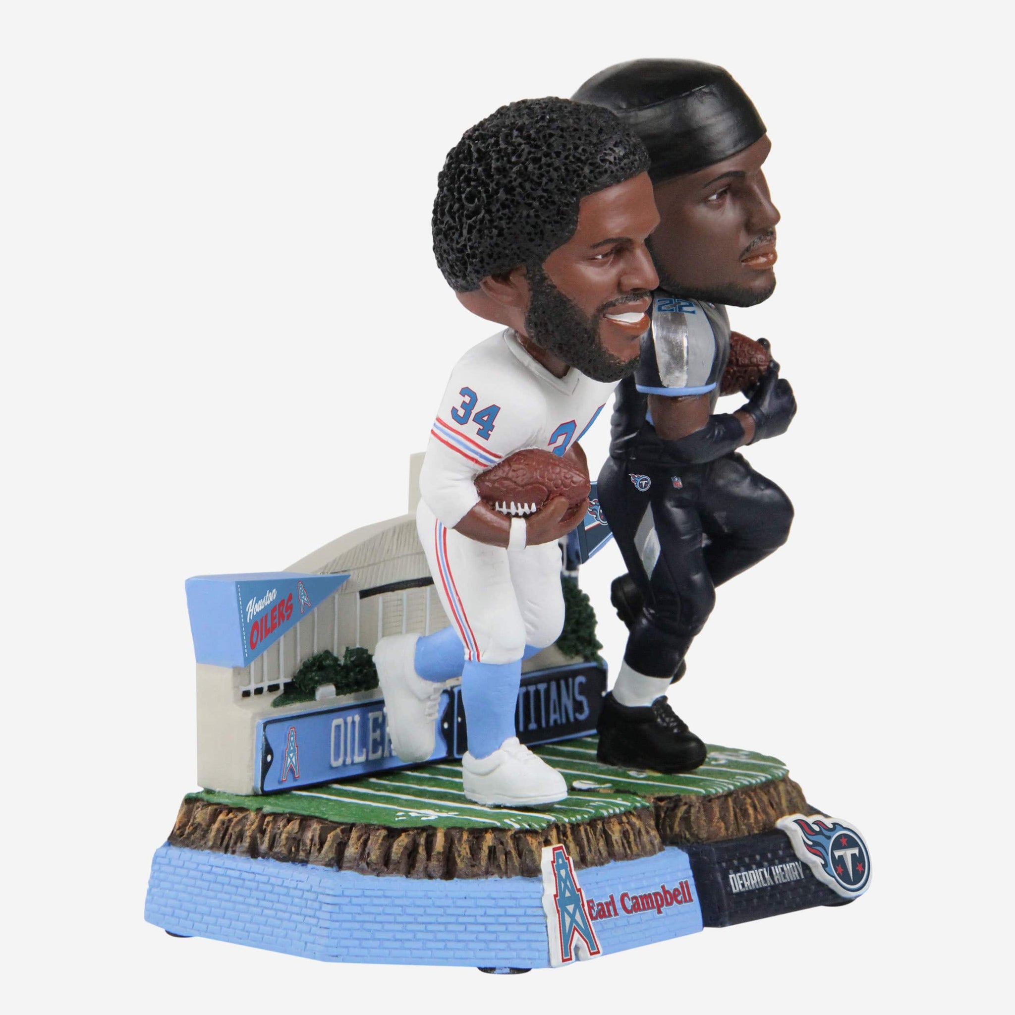 Earl Campbell & Derrick Henry Tennessee Titans Then and Now Bobblehead Officially Licensed by NFL