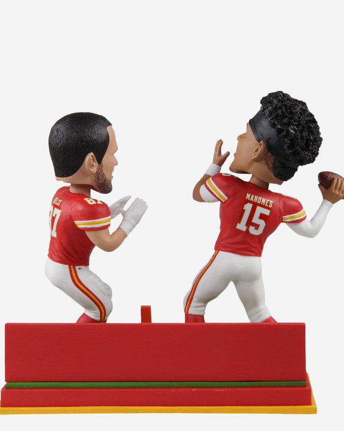 Patrick Mahomes & Travis Kelce Kansas City Chiefs Dual Passing Bobblehead FOCO - FOCO.com