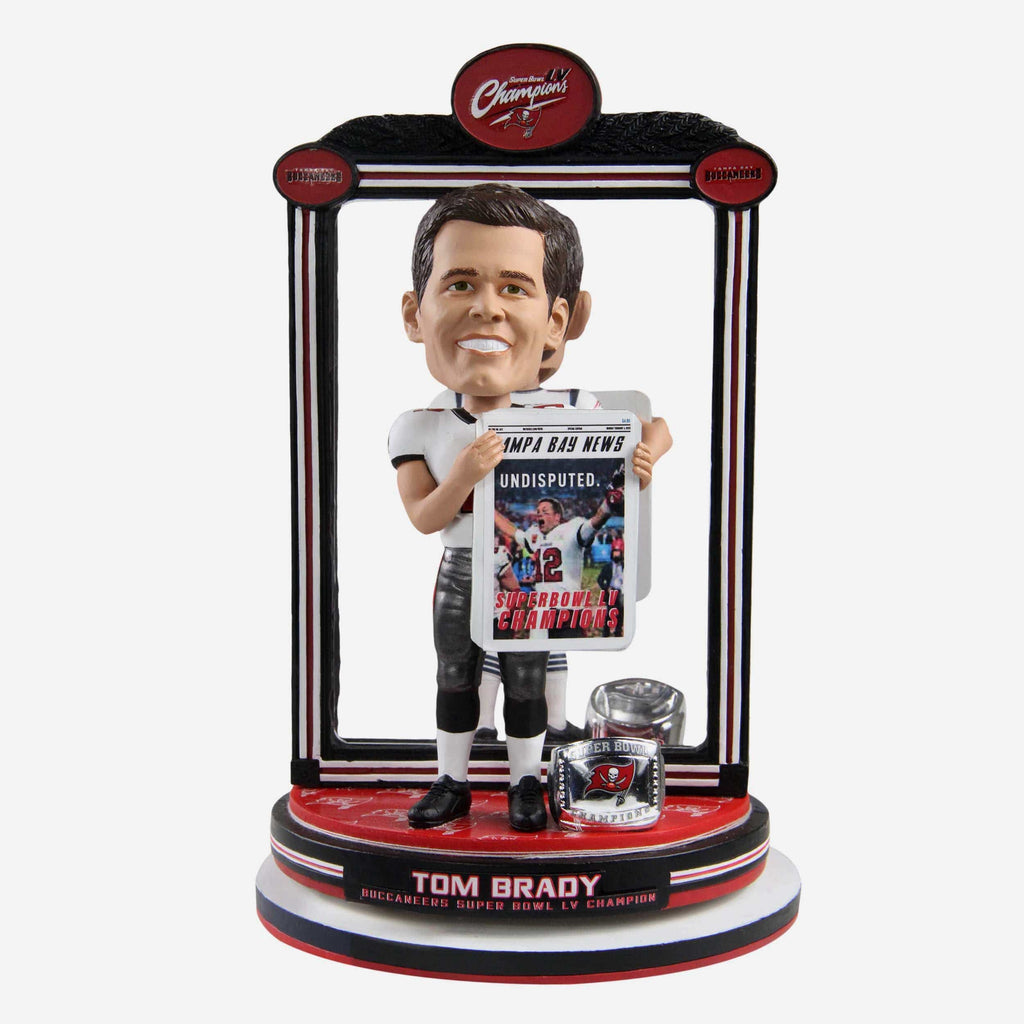 Tom Brady Tampa Bay Buccaneers & New England Patriots Dual Spinning Bobblehead FOCO - FOCO.com