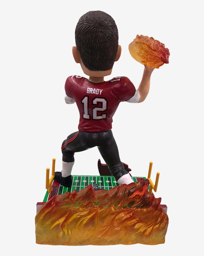 Tom Brady Tampa Bay Buccaneers On Fire Bobblehead FOCO - FOCO.com