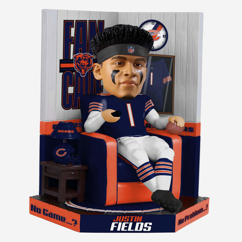 Justin Fields Chicago Bears Fancave Bobblehead FOCO - FOCO.com