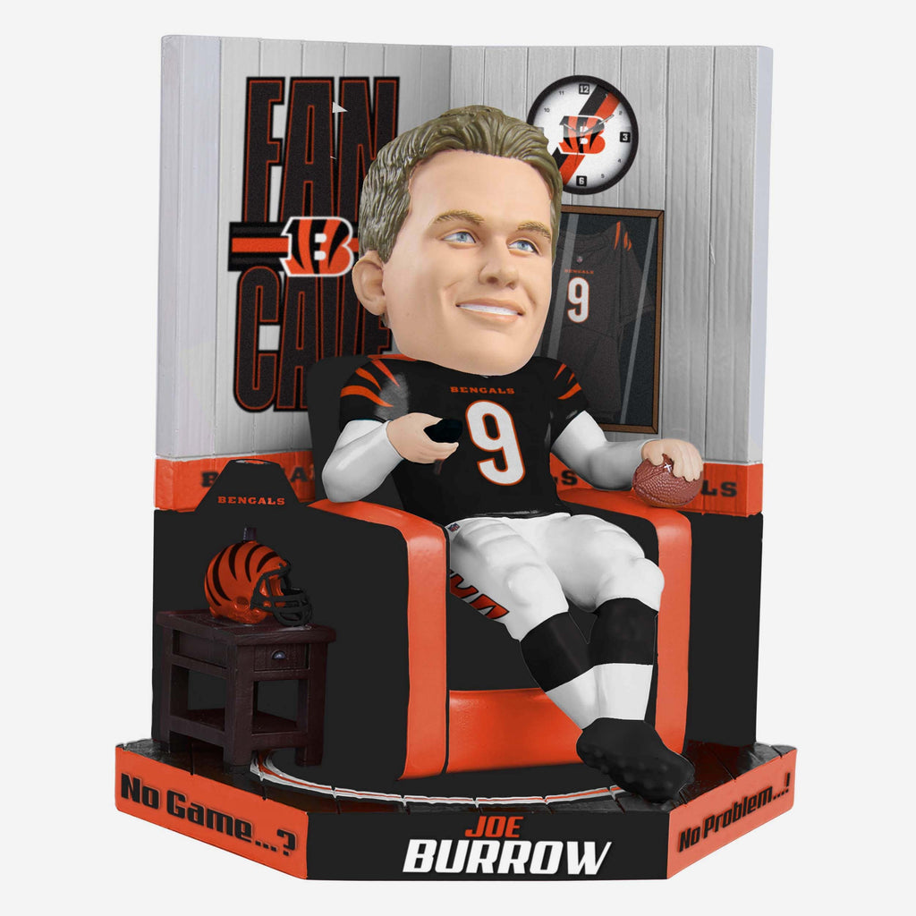 Joe Burrow Cincinnati Bengals Fancave Bobblehead FOCO - FOCO.com
