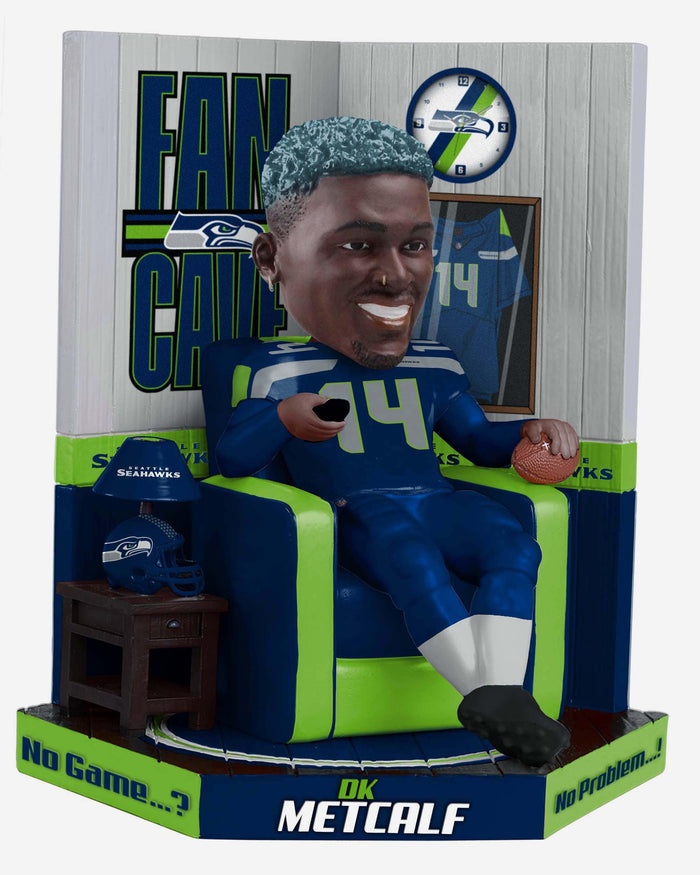 DK Metcalf Seattle Seahawks Fancave Bobblehead FOCO - FOCO.com