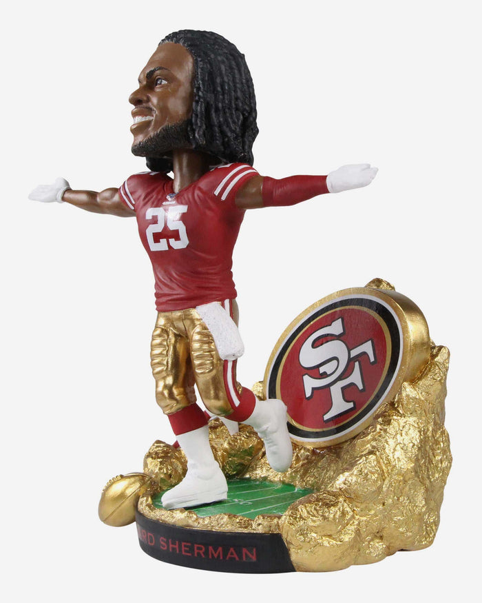 Richard Sherman San Francisco 49ers Gold Rush Bobblehead FOCO - FOCO.com