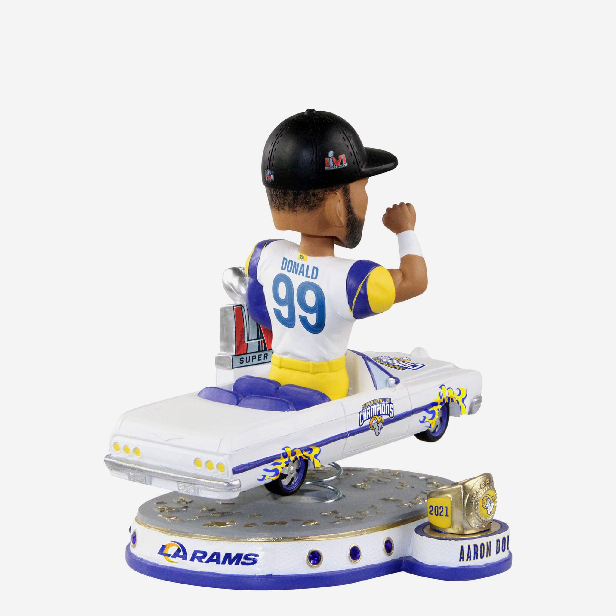 FOCO Selling Rams Bobblehead Of Aaron Donald Super Bowl LVI Ring Celebration