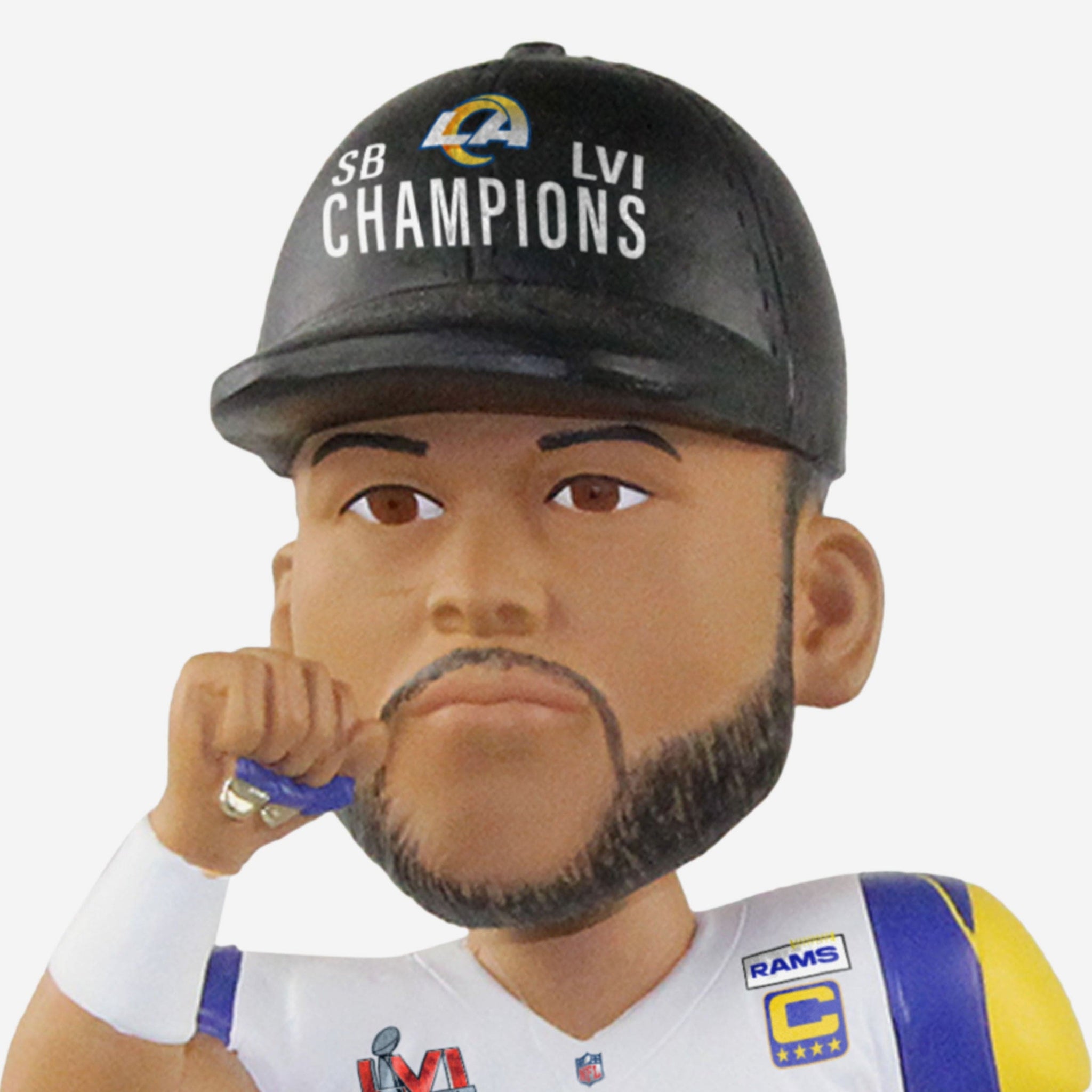 Aaron Donald Los Angeles Rams Championship Ring Base Bobblehead FOCO