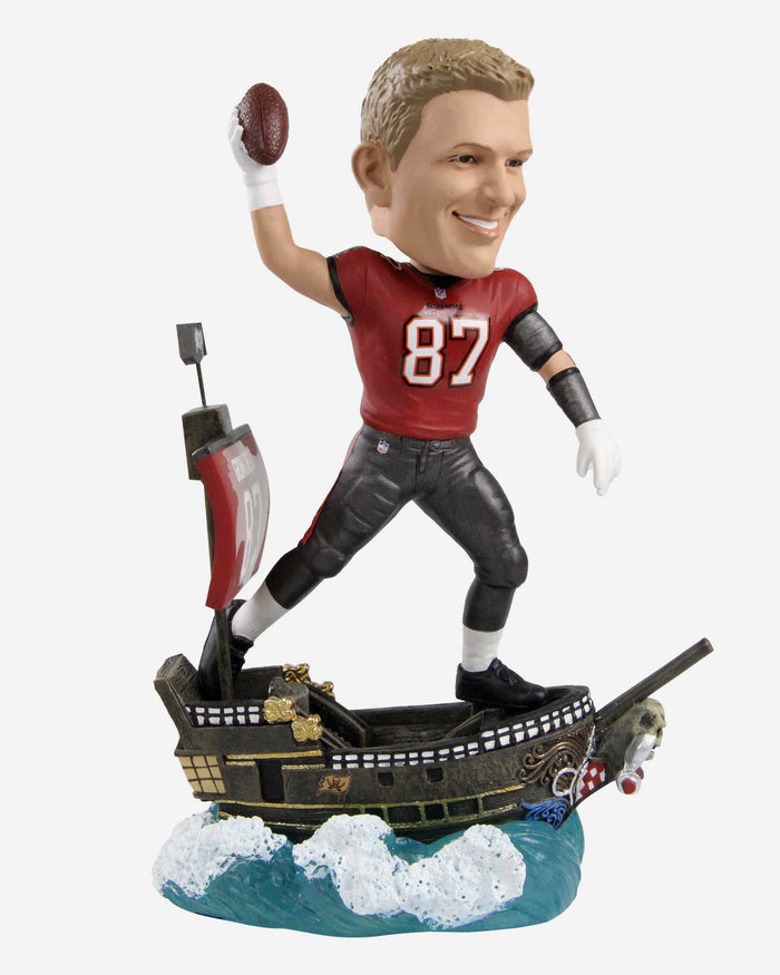 Rob Gronkowski Tampa Bay Buccaneers Pirate Ship Bobblehead FOCO - FOCO.com