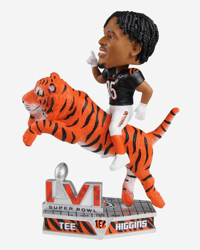 Tee Higgins Cincinnati Bengals Riding Tiger Bobblehead FOCO - FOCO.com