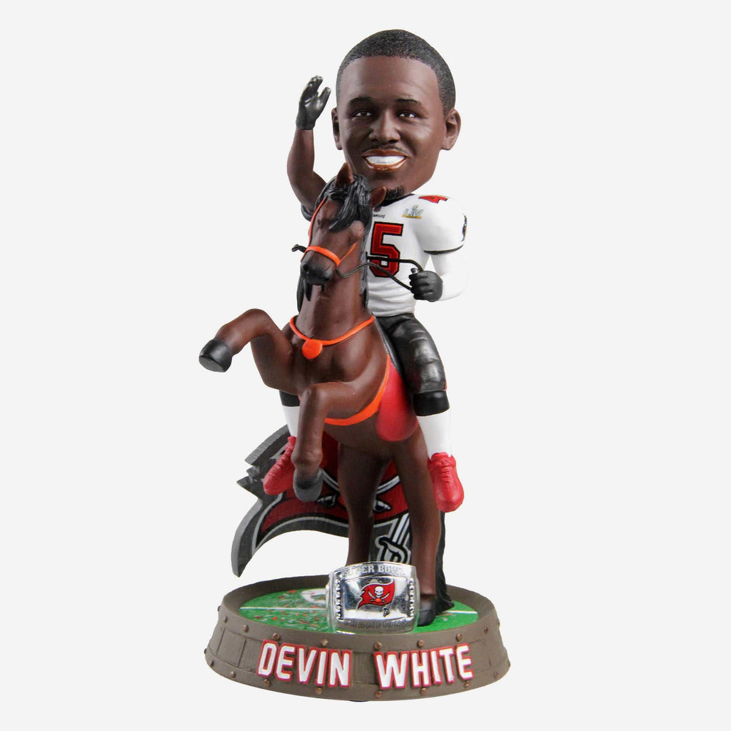 Devin White Tampa Bay Buccaneers Riding Horse Bobblehead FOCO - FOCO.com