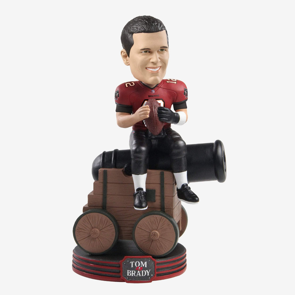 Tom Brady Tampa Bay Buccaneers Riding A Cannon Bobblehead FOCO - FOCO.com