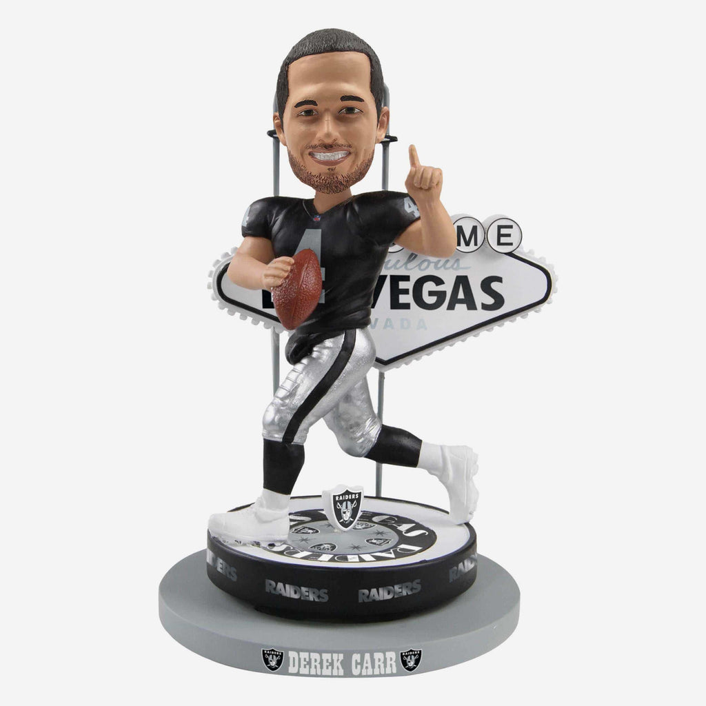 Derek Carr Las Vegas Raiders Welcome Sign Bobblehead FOCO - FOCO.com