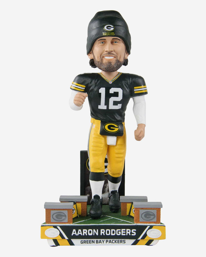 Aaron Rodgers Green Bay Packers Returns Tunnel Entrance Bobblehead FOCO - FOCO.com