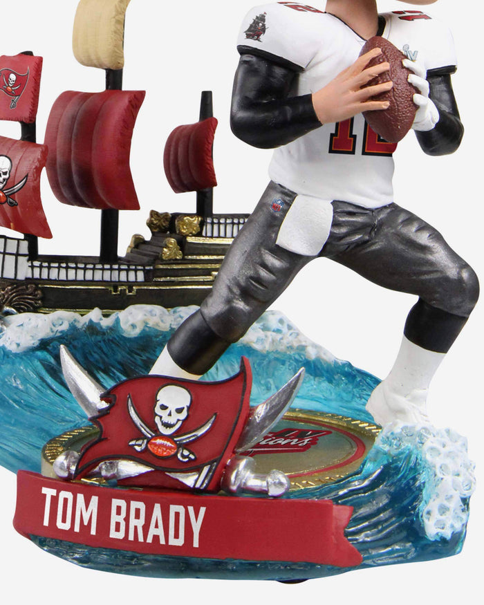 Tom Brady Tampa Bay Buccaneers To The Ship For The Ship Bobblehead FOCO - FOCO.com