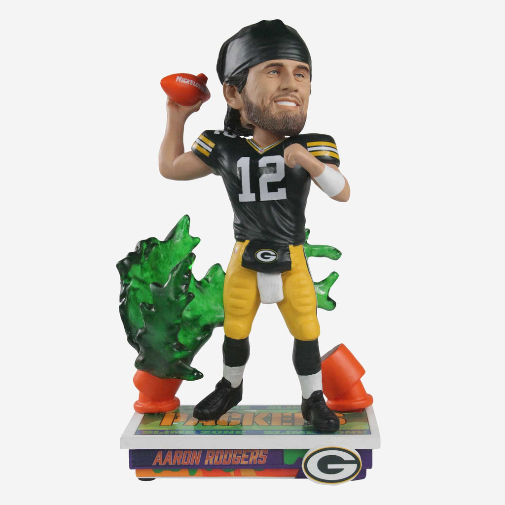 Aaron Rodgers Green Bay Packers Slime Zone Bobblehead FOCO - FOCO.com