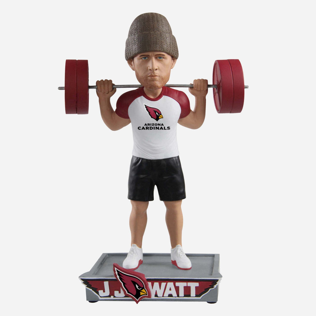 JJ Watt Arizona Cardinals Squat Rack Bobblehead FOCO - FOCO.com