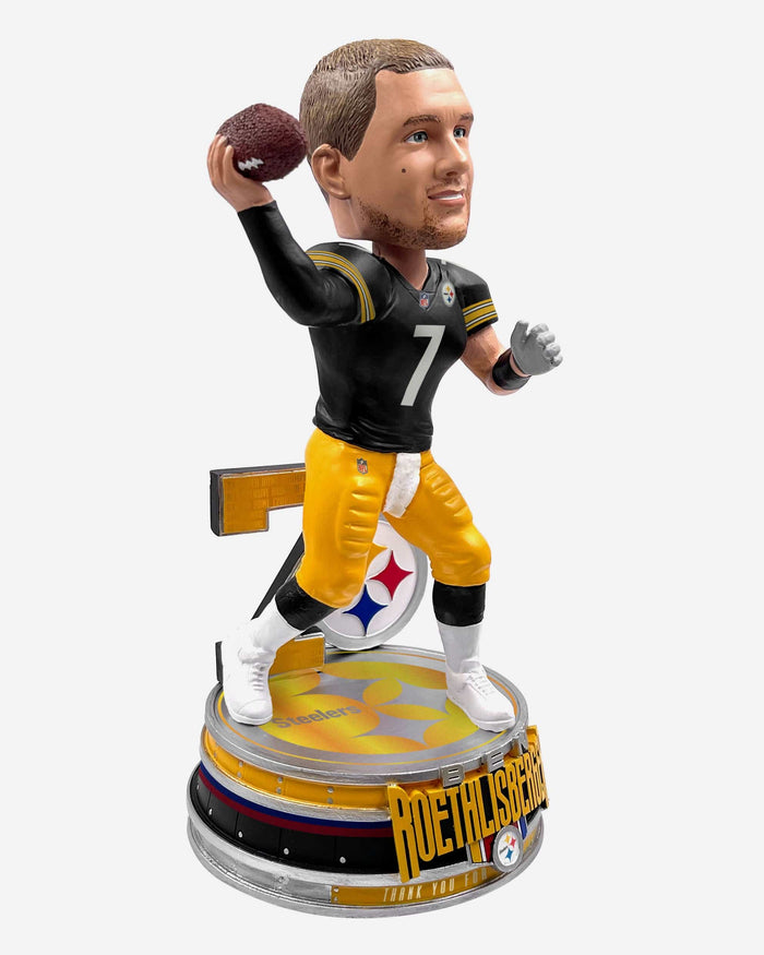 Ben Roethlisberger Pittsburgh Steelers Career Stats Spinning Bobblehead FOCO - FOCO.com