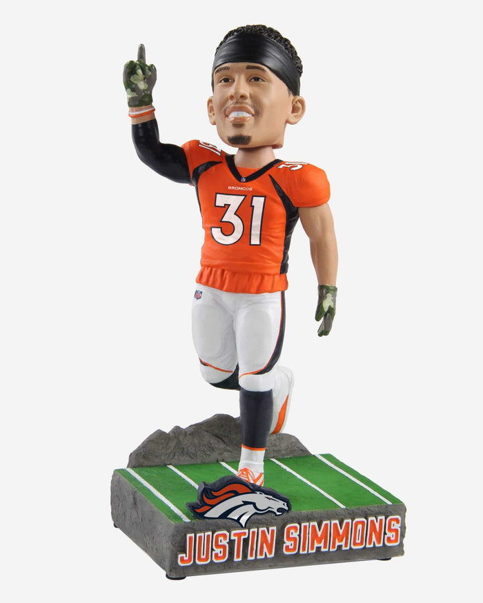 Justin Simmons Denver Broncos Thematic Bobblehead FOCO - FOCO.com