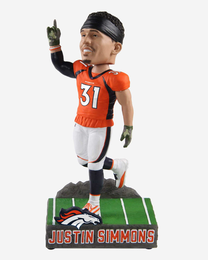 Justin Simmons Denver Broncos Thematic Bobblehead FOCO - FOCO.com