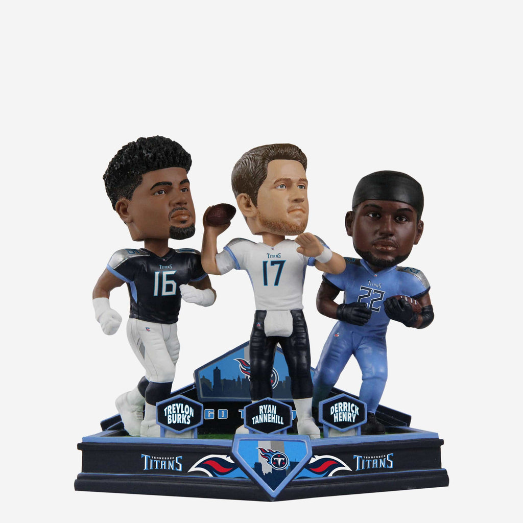 Ryan Tannehill & Derrick Henry & Treylon Burks Tennessee Titans Triple Bobblehead FOCO - FOCO.com