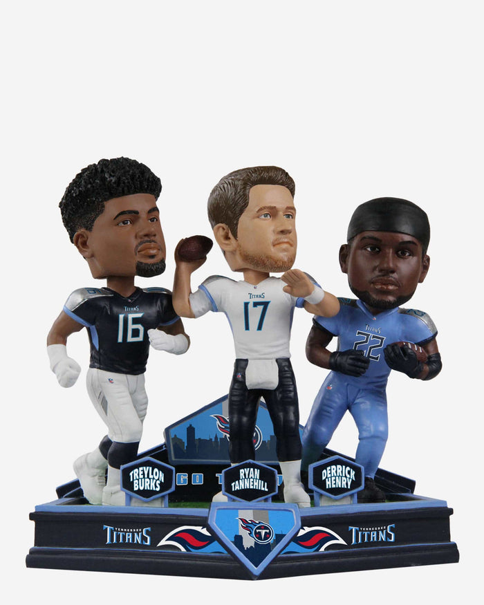 Ryan Tannehill & Derrick Henry & Treylon Burks Tennessee Titans Triple Bobblehead FOCO - FOCO.com