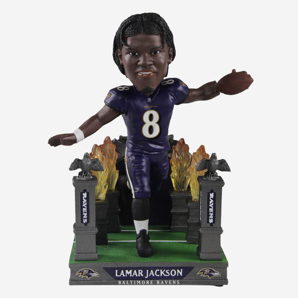 Lamar Jackson Baltimore Ravens Pregame Tunnel Entrance Bobblehead FOCO - FOCO.com