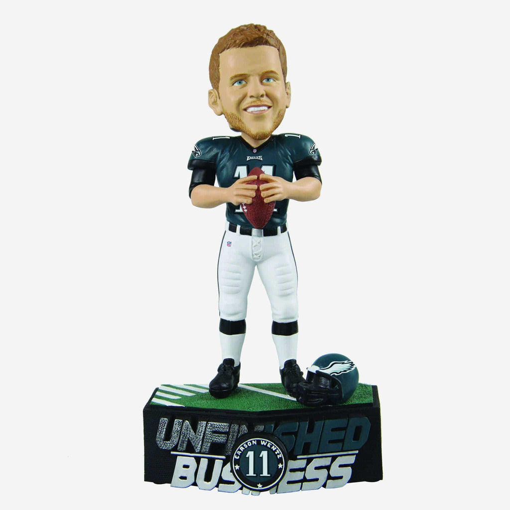 Carson Wentz Philadelphia Eagles Unfinished Business Bobblehead FOCO - FOCO.com