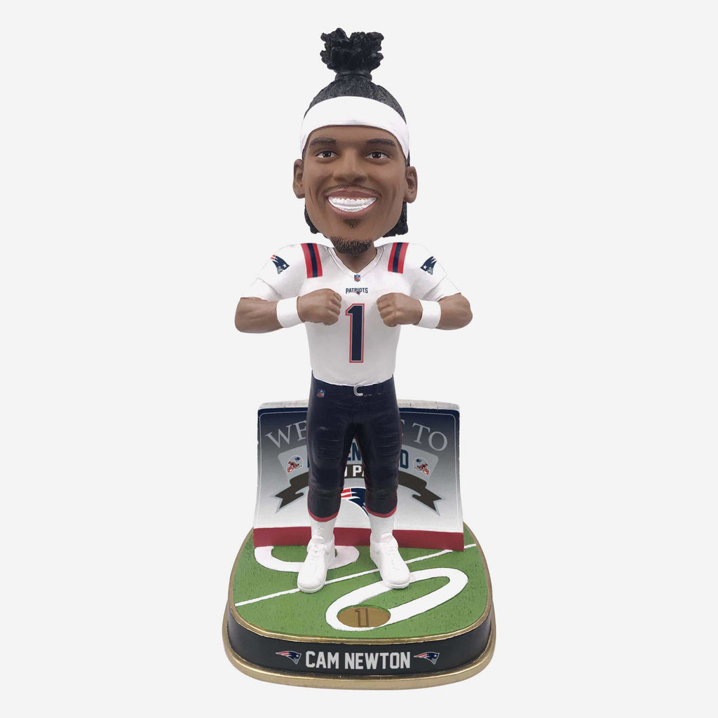 Cam Newton New England Patriots Welcome Bobblehead FOCO - FOCO.com
