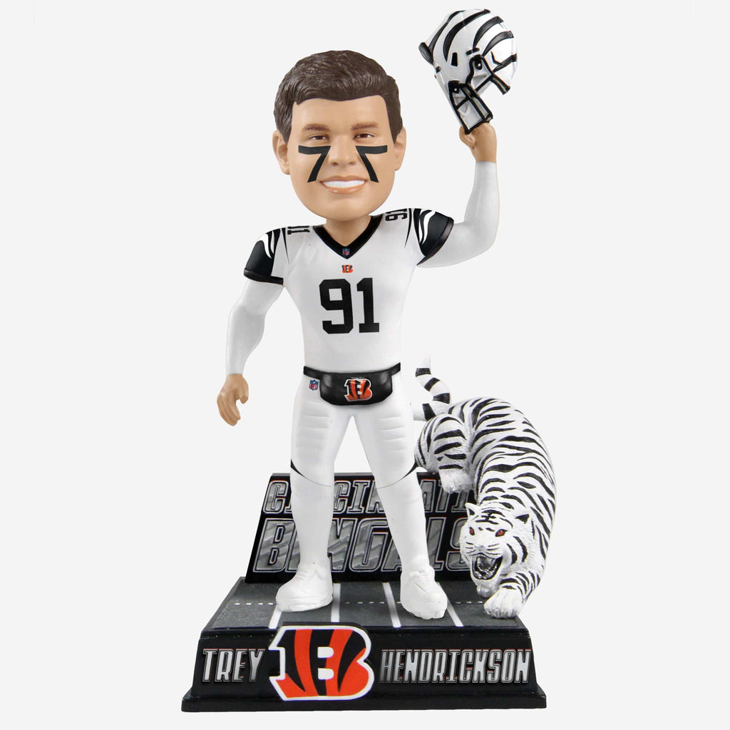 Trey Hendrickson Cincinnati Bengals White Tiger Bobblehead FOCO - FOCO.com