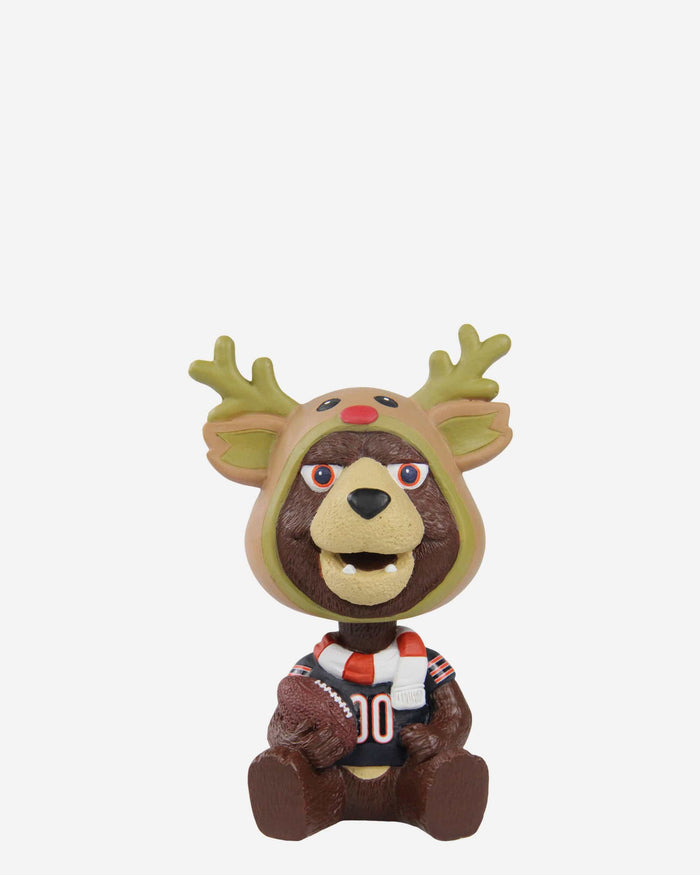 Staley Da Bear Chicago Bears Christmas Mascot Bobble Bro Mini Bobblehead FOCO - FOCO.com
