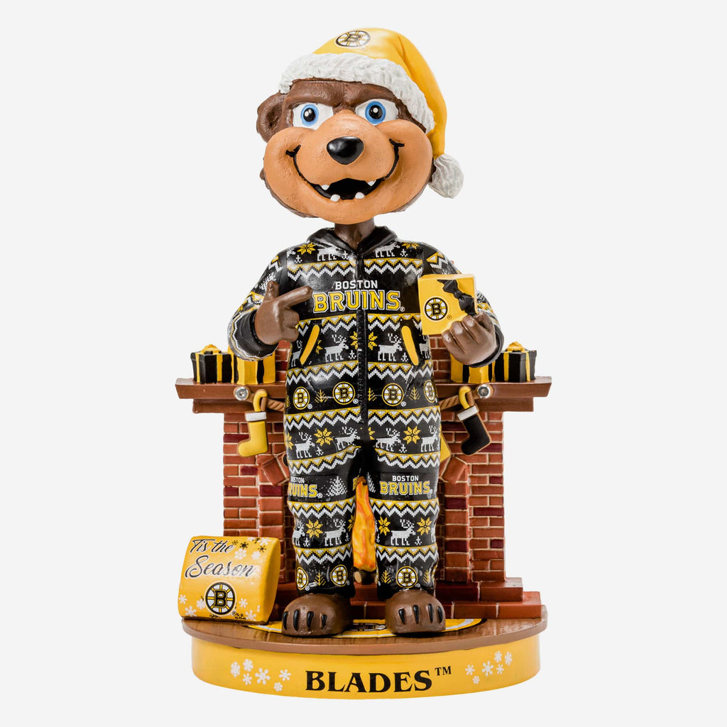 Blades The Bear Boston Bruins Holiday Mascot Bobblehead FOCO - FOCO.com