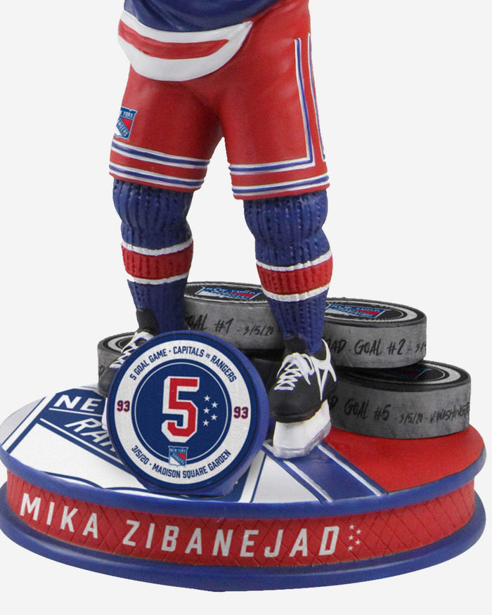 Mika Zibanejad New York Rangers Five Goal Game Bobblehead FOCO - FOCO.com