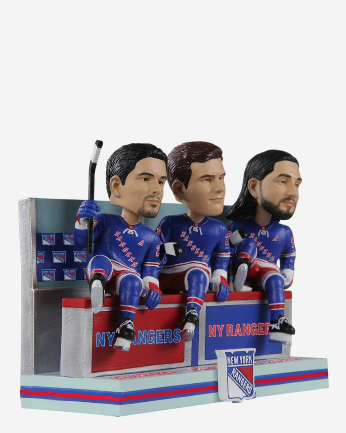 Mika Zibanejad & Adam Fox & Chris Kreider New York Rangers Line Change Bobblehead FOCO - FOCO.com