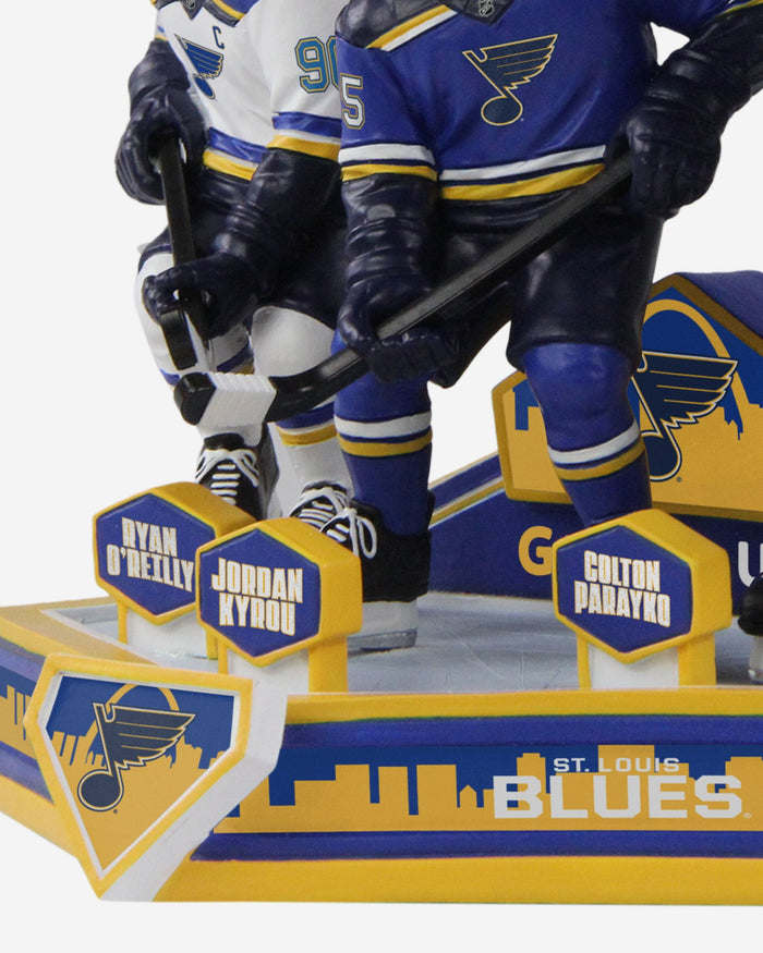 Ryan O'Reilly & Jordan Kyrou & Colton Parayko St Louis Blues Triple Bobblehead FOCO - FOCO.com