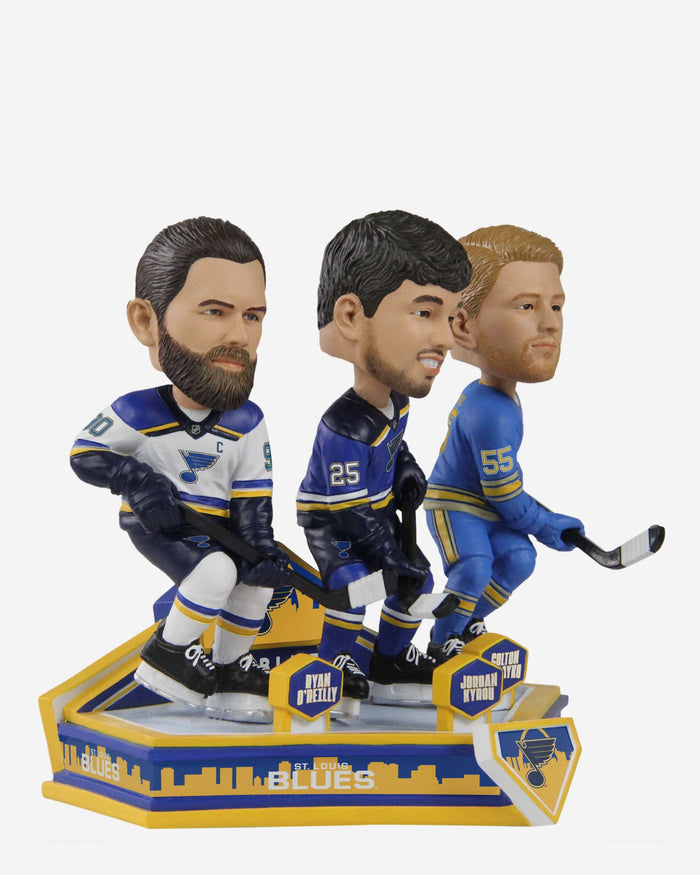 Ryan O'Reilly & Jordan Kyrou & Colton Parayko St Louis Blues Triple Bobblehead FOCO - FOCO.com