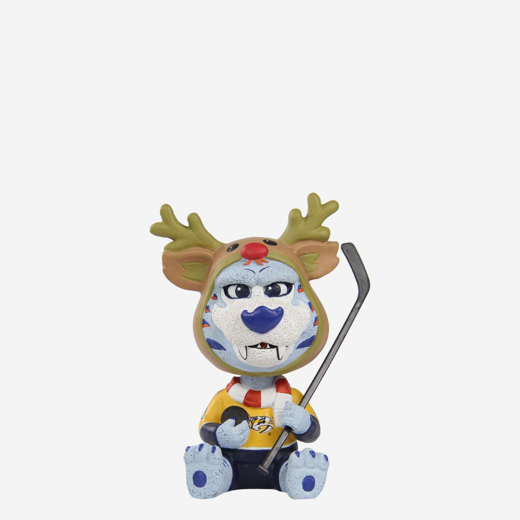 Gnash Nashville Predators Christmas Mascot Bobble Bro Mini Bobblehead FOCO - FOCO.com