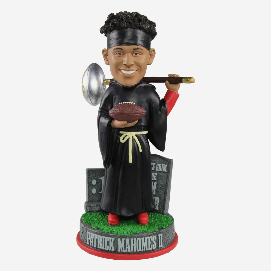 Patrick Mahomes Grim Reaper Bobblehead FOCO - FOCO.com