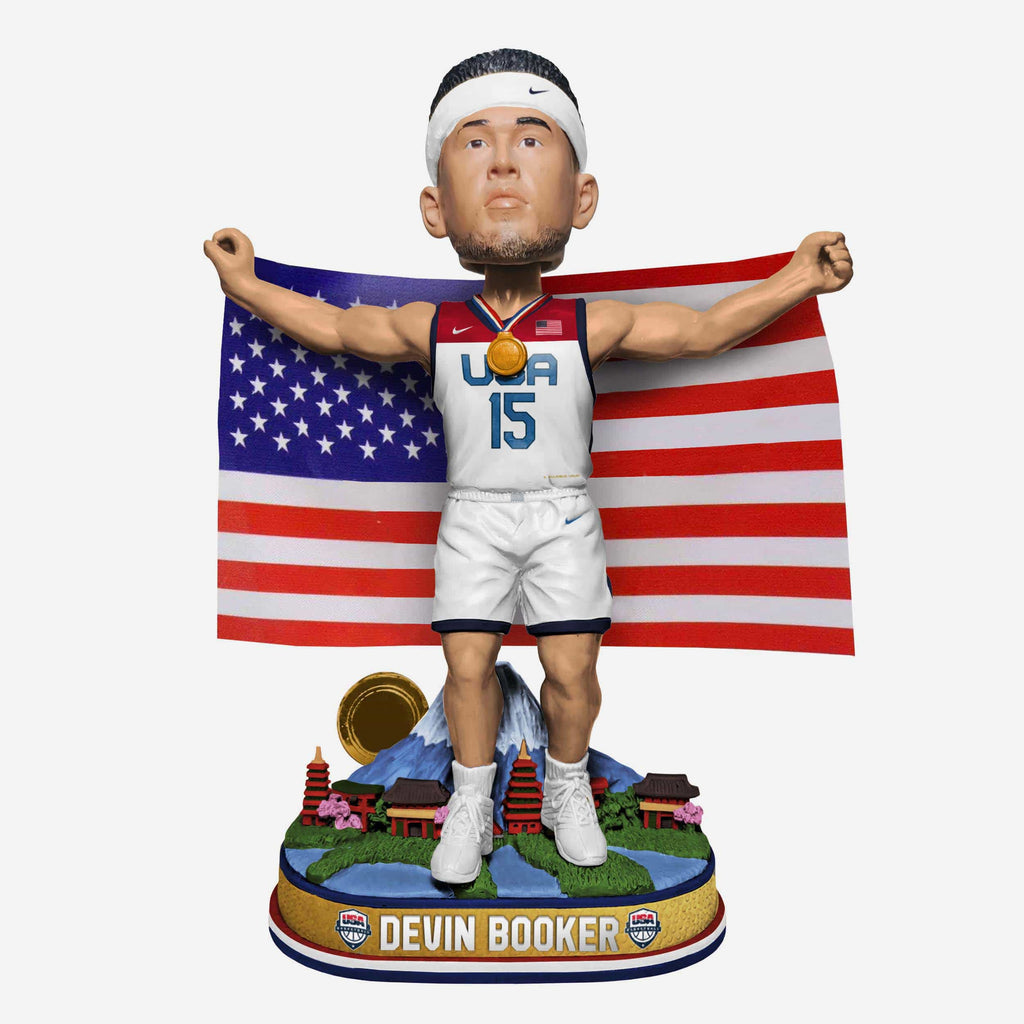 Devin Booker USA Basketball Mens National Team 2020 Flag Series Bobblehead FOCO - FOCO.com