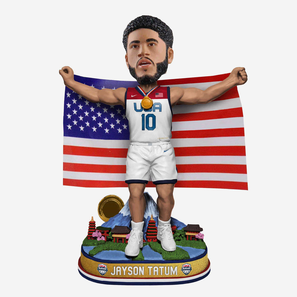 Jayson Tatum USA Basketball Mens National Team 2020 Flag Series Bobblehead FOCO - FOCO.com
