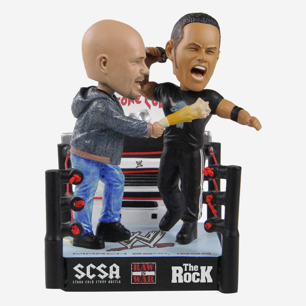 Stone Cold Steve Austin & The Rock WWE Truck Mini Bobblehead Scene FOCO - FOCO.com