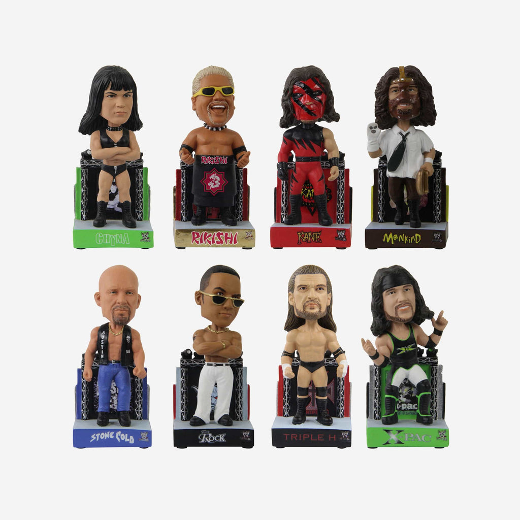 WWE Commemorative 1990s Attitude Era Mini Bobblehead Boxed Set FOCO - FOCO.com