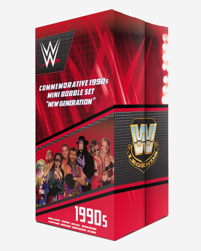 WWE Commemorative 1990s New Generation Mini Bobblehead Boxed Set FOCO - FOCO.com