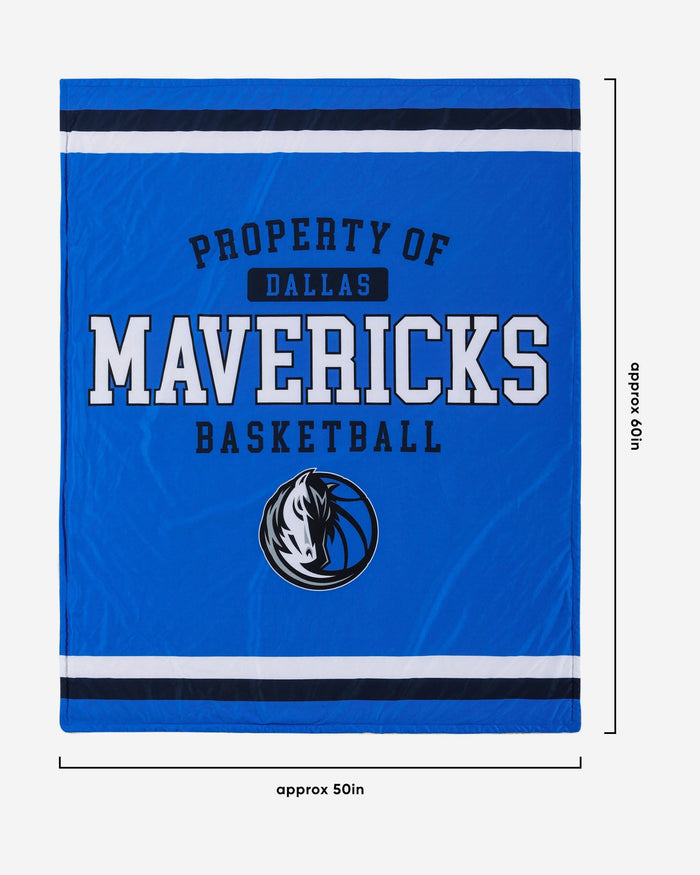 Dallas Mavericks Team Property Sherpa Plush Throw Blanket FOCO - FOCO.com