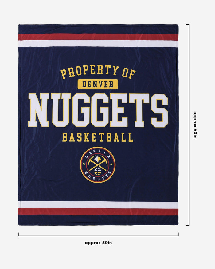 Denver Nuggets Team Property Sherpa Plush Throw Blanket FOCO - FOCO.com