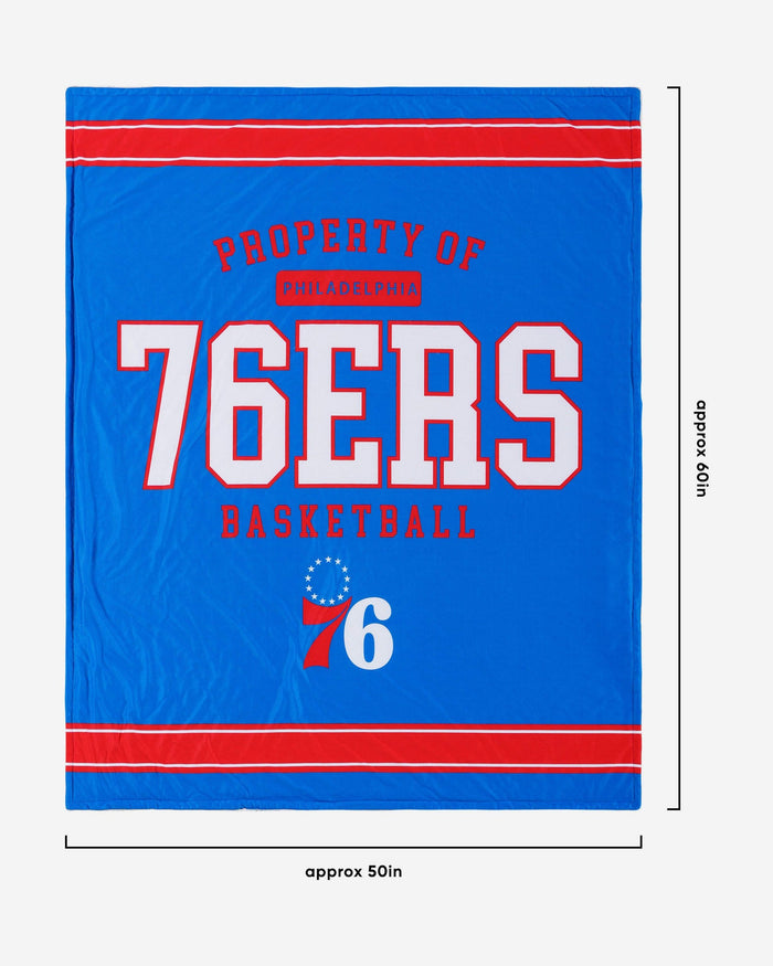 Philadelphia 76ers Team Property Sherpa Plush Throw Blanket FOCO - FOCO.com