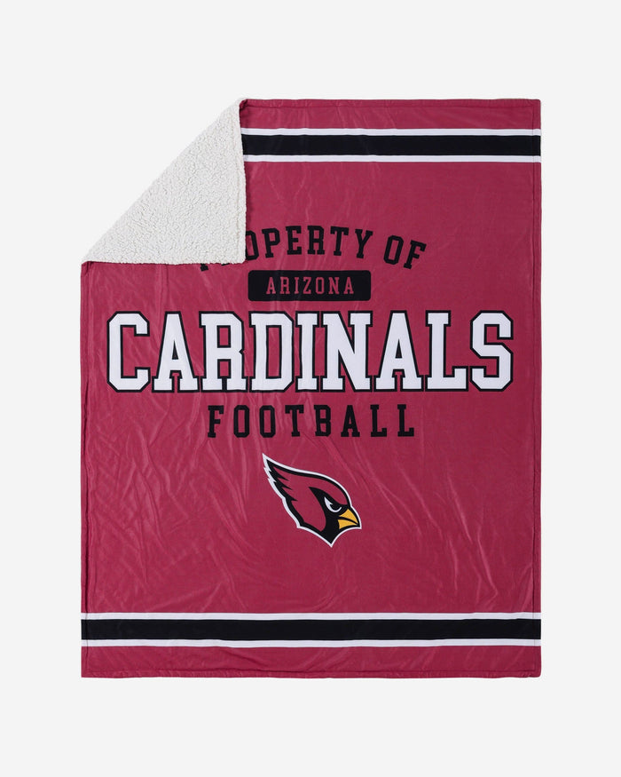 Arizona Cardinals Team Property Sherpa Plush Throw Blanket FOCO - FOCO.com