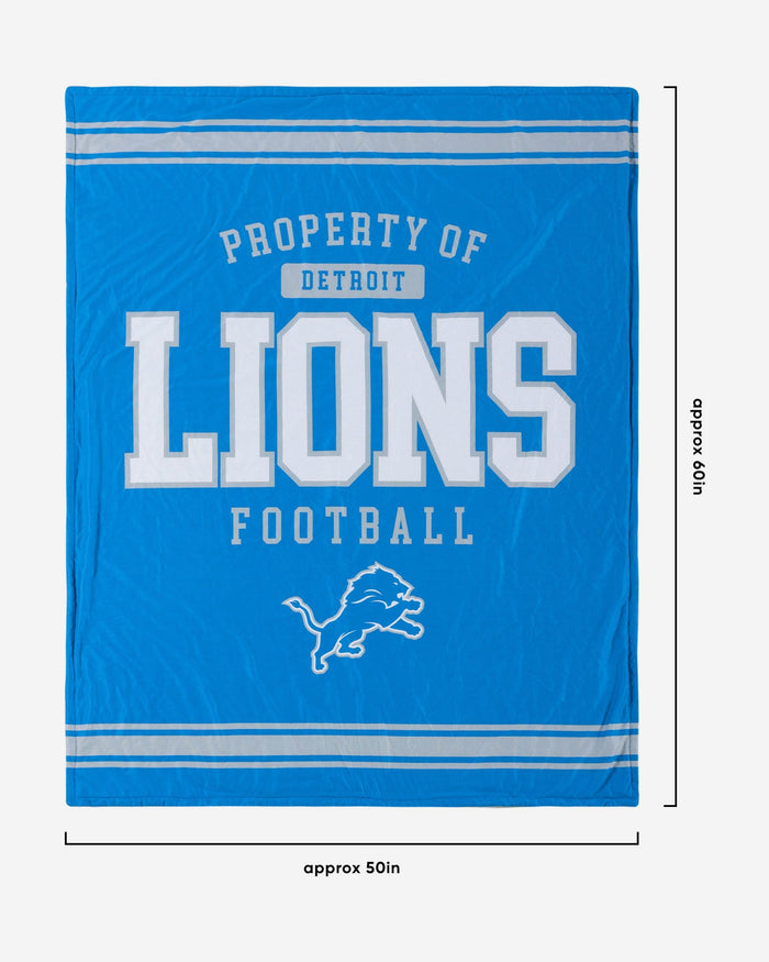 Detroit Lions Team Property Sherpa Plush Throw Blanket FOCO - FOCO.com