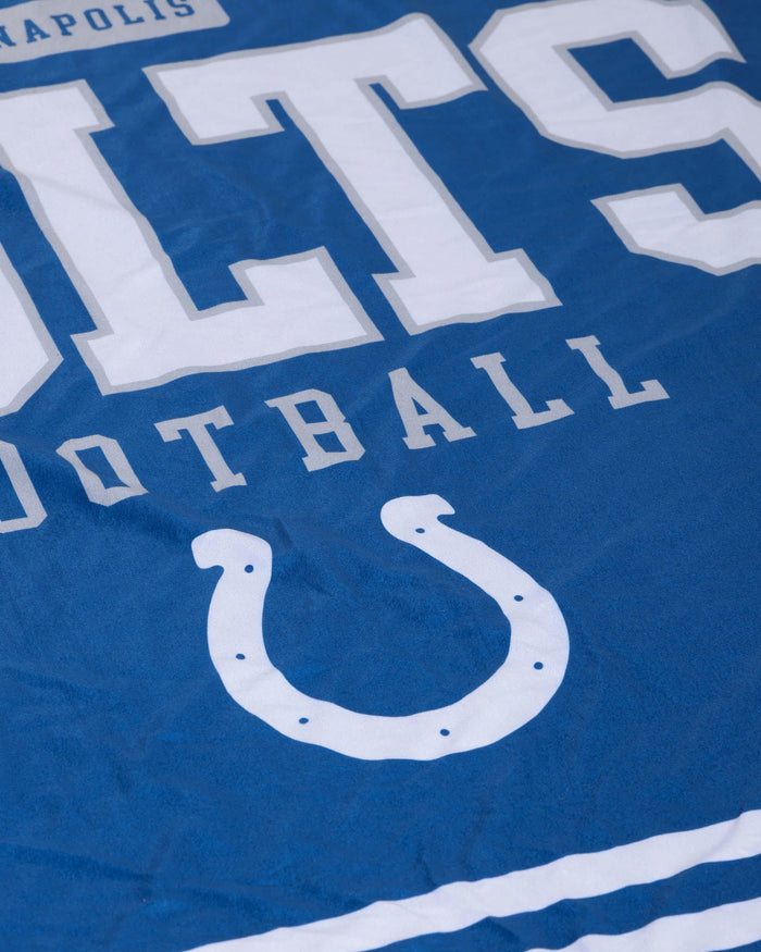 Indianapolis Colts Team Property Sherpa Plush Throw Blanket FOCO - FOCO.com